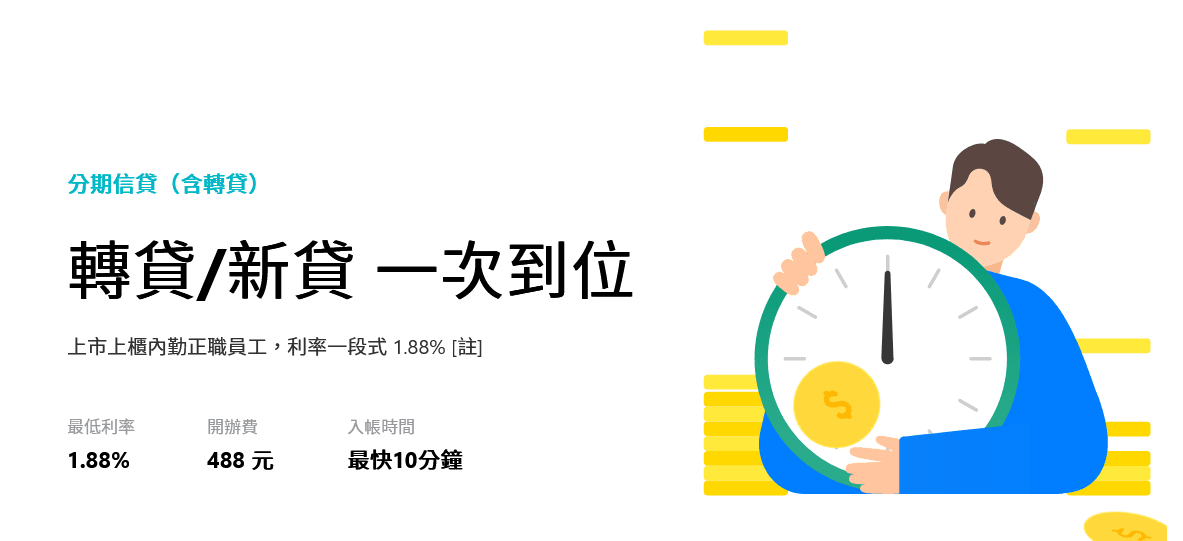 Line Bank 分期信貸會針對不同客群提供不同的優惠利率